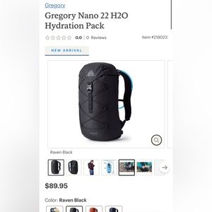 Gregory Nano 22 h2o backpack - black